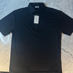 Collars & Co Dress Collar Polo | Black | XL | Performance Stretch Shirt
